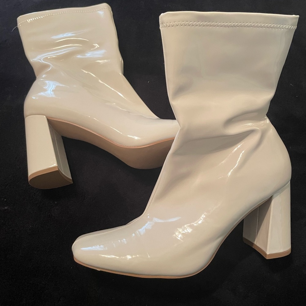 Coutgo Womens Square Toe Gogo Booties